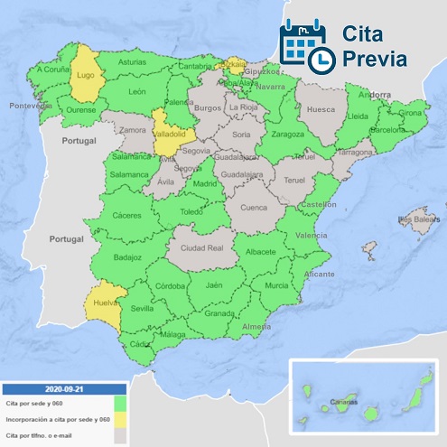 Cita Previa 060/Sede 4 nuevas provincias
