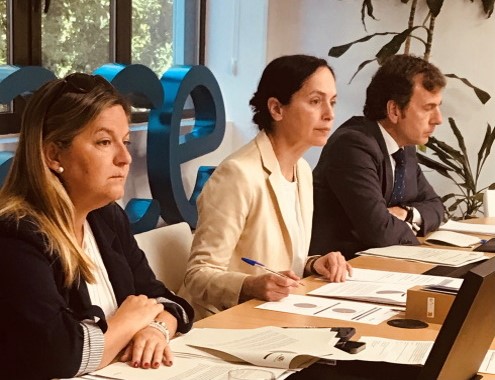 La secretaria de Estado de Función Pública, Clara Mapelli, ha presidido esta mañana la reunión del Consejo General de la Mutualidad