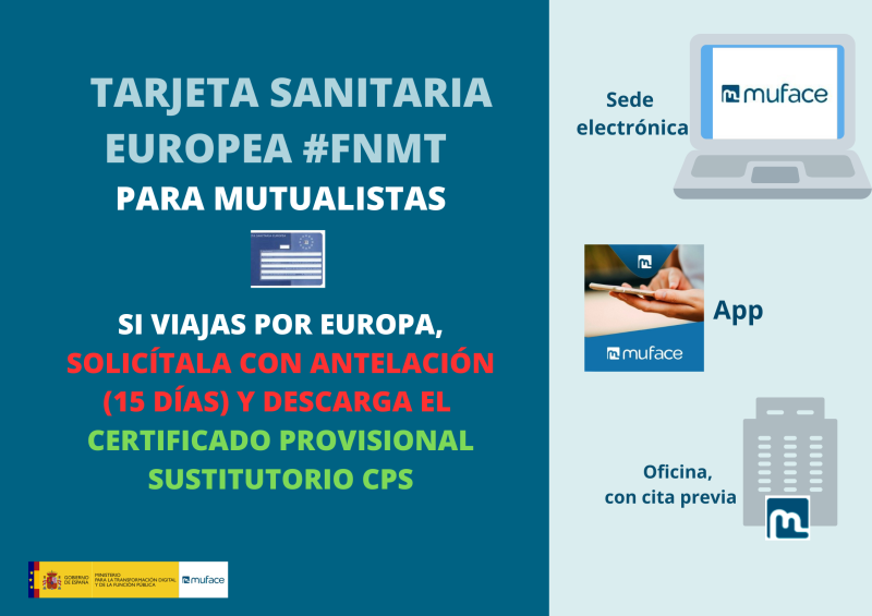 Tarjeta sanitaria europea para mutualistas. Si viajas por Europa, solicítala con 15 días de antelación y descarga el certificado provisional sustitutorio CPS