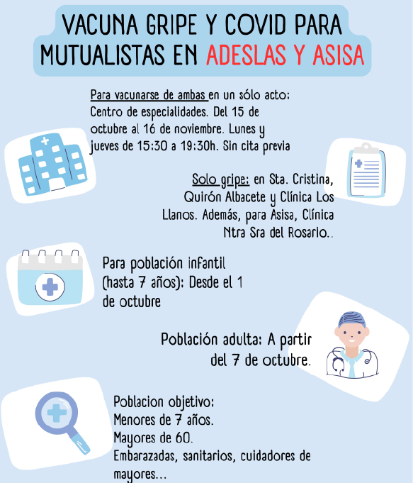 Vacunación para mutualistas de opción concertada