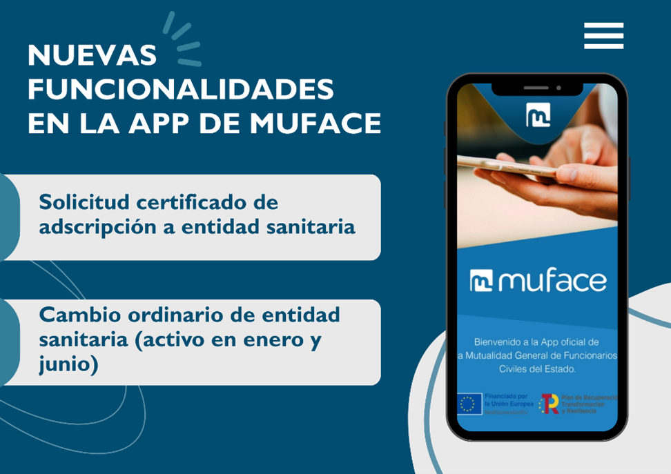 nuevas funcionalidades app MUFACE