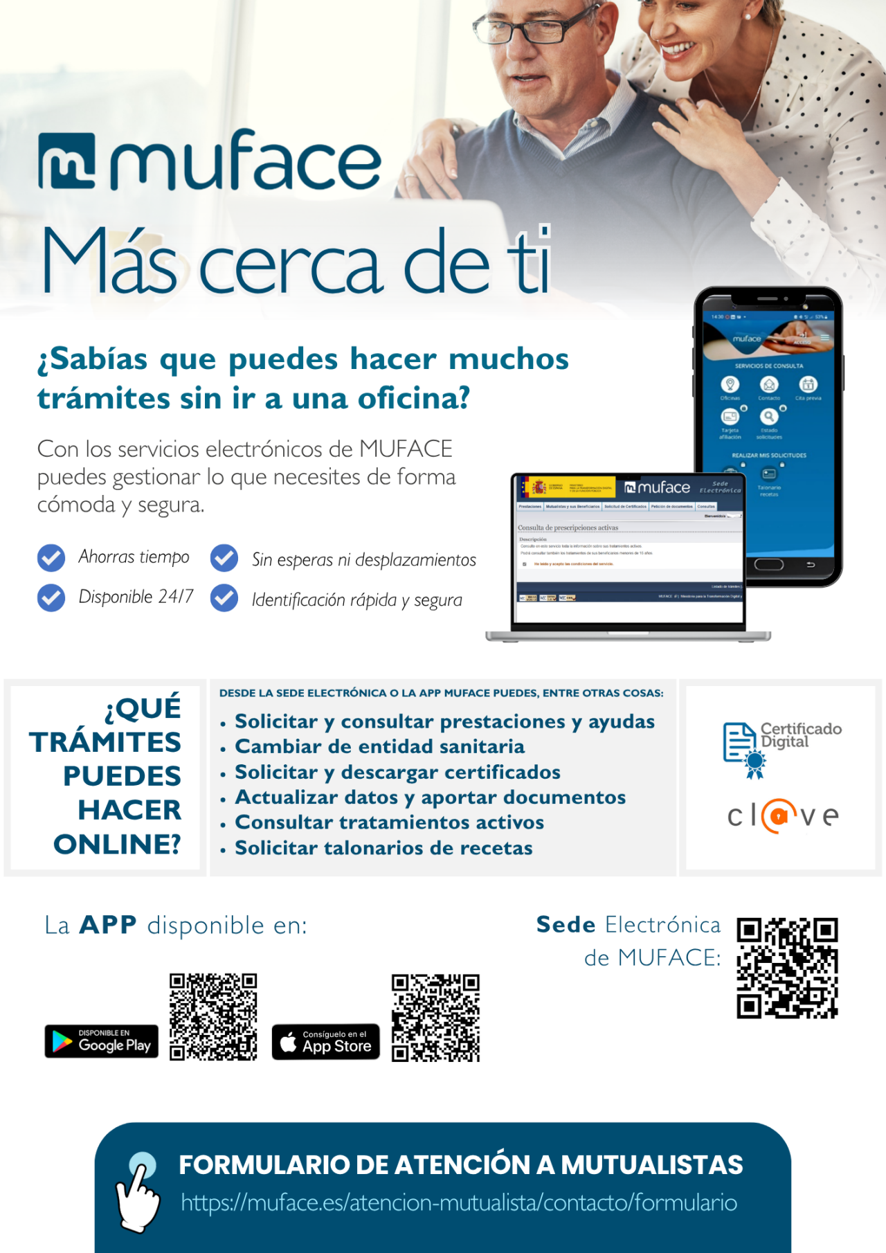 Cartel servicios electrónicos